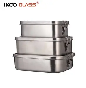 1pc Stainless Steel Lunch Box With Cover And Partition, Portable Sealed  Food Storage Container For Students And Office Workers