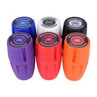 Horns Bee Grinder à herbes en plastique avec logo personnalisé, tout-en-un, en forme de baril, avec pot de rangement intégré pour le broyage du tabac