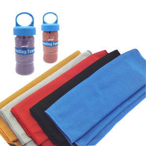 安い卸売インスタントクールスポーツハイドラチルウォーターボトルw/冷却タオル冷却タオルシリコーンバッグ - Product Image 3