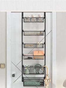 Over the Door Multi-layer Hanging Basket Shelf <b>Wire</b> Organizer <b>Storage</b> <b>Rack</b> <b>Wire</b> Display <b>Rack</b> With Five Baskets - Product Image 5
