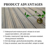 Panneau de terrasse en WPC co-extrudé, composite résistant aux intempéries pour sol de jardin et de patio extérieur