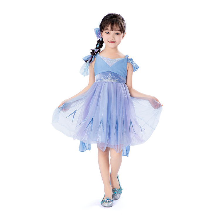 Girls Blue Butterfly Princess Cindy Costume