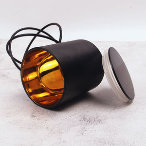 Tùy Chỉnh Màu Đen Nến Jar <span class=keywords><strong>Container</strong></span> Thủy Tinh Độc Đáo Nến Tàu Cho Trang Trí Nội Thất Bao Bì Bán Buôn Nến Rỗng Lọ Có Nắp Đậy - Product Image 2