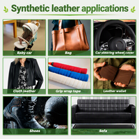 Cuir synthétique PU à grain croisé, imperméable, résistant à l'abrasion, anti-moisissure, avec support tricoté, épaisseur 0,5-1,4 mm, matériau pour chaussures