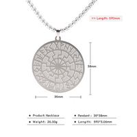 Collier Pendentif Viking Homme Runes Nordiques Slaves Amulette Talisman Acier Inoxydable Doré Longue Chaîne Boîte Bijoux