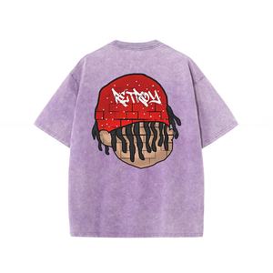 เสื้อยืดผ้าฝ้าย100% สำหรับผู้ชายแบบย้อนยุคพิมพ์ลายกรดเข้ารูปขนาดใหญ่ออกแบบได้ตามต้องการ - Product Image 6