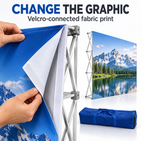 Pack d'affichage événementiel intégré avec mur en tissu tendu et housse de table