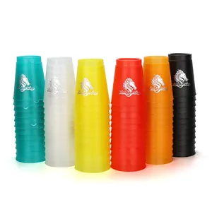 Yongjun YJ Multiple Color Plastic Cone Game Quick Speed Plastic Stacking Cups Educational Toys With Printing OEM Design