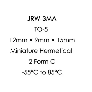 JRW-3MA TO-5 Ermetica DPDT Interruttore Elettromagnetico Relè 0.5A 35VDC Aerospaziale di Comunicazione