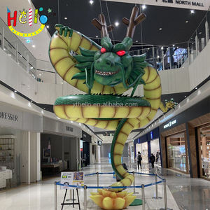 Modelo de animal dragón chino tradicional para decoración de centro comercial, gigante, colgante, verde, OEM - Product Image 5