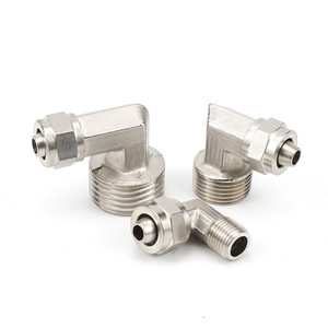 Conector neumático de níquel chapado en cobre, codo de 1, 3, 4, 6, 10, 12 mm, conector rápido para manguera de aire para uso industrial - Product Image 4