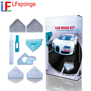 Nouvelles inventions Kit de dépoussiérage de lavage de voiture avec grattoir Outil de nettoyage de pare-brise Auto Intérieur Extérieur éponge magique outil de lavage - Product Image 2