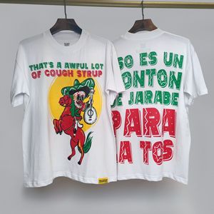 เสื้อผ้าผู้ชายคุณภาพสูงมาใหม่ เสื้อยืดพิมพ์ลายลำลองทรงหลวมขนาดใหญ่พิเศษ "THAT'S A AWFUL LOT OF COUPH SYRUP" - Product Image 4