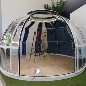 5.5*5.5M fabbrica di personalizzazione di alta sicurezza bolla casa prefabbricata capsula casa in alluminio tenda Igloo cupola casa - Product Image 1