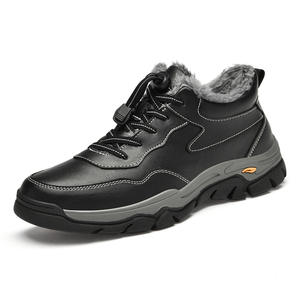 Chaussures de montagne pour hommes en cuir de vachette, grande taille 48, transfrontalières, sportives et décontractées, à surface souple, semelle souple, basses, hiver, PU - Product Image 1