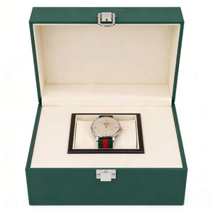 Boîte à montre de luxe personnalisée en cuir PU rigide, emballage de bijoux, insert en daim pour montre, gaufrage de logo personnalisé, prix de gros - Product Image 1