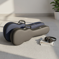 Tas Ukulele Hard Shell EVA Anti Guncangan Tahan Air Ringan dengan Tali Bahu untuk Ukulele Soprano Konser Tenor