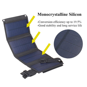 Panneau solaire portable pliable 20W avec une efficacité de 22% 18,5x11,5cm pour l'alimentation extérieure et la recharge mobile - Product Image 4