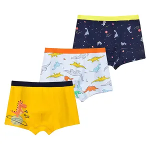 Little Boys Briefs Toddler Soft Underwear Boxer Briefs Kids Dinosaur Truck Multipacks Training Pant for Baby Boy 3 Packs