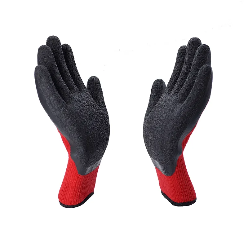 10 g 5 garne 21s poly-baumwollschalen latex falten palm geschichtete handschuhe