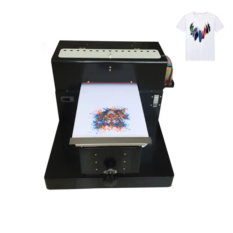 A4 Size Kleding Dtg Printer Direct Naar Kledingstuk Semi-Automatische Digitale Printer Stof T-shirt Drukmachine