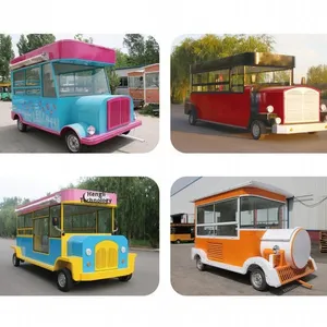 รถเข็นขายอาหารอเนกประสงค์สำหรับพื้นที่สวยงาม220V, รถเข็นขายอาหารอเนกประสงค์กาแฟนมชาไอศกรีม - Product Image 2