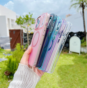 Thời trang mới Flash Gradient Màu cứng PC điện thoại di động bìa cho <span class=keywords><strong>Iphone</strong></span> 14 cộng với 16e 11 12 13 15Promax 17air từ trường hợp chống sốc - Product Image 4