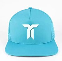 Casquettes de golf snapback 5 panneaux personnalisées pour hommes, imperméables, flottantes, avec trous découpés au laser