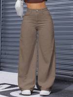 Jeans évasés grande taille pour femmes, Jeans à franges tendance pour femmes, Pantalons amples à jambes larges pour femmes, Jeans délavés pour femmes
