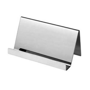 High-End Edelstahl Visitenkarte halter Ständer 4 Farbe Desktop Tisch Organizer <span class=keywords><strong>Business</strong></span> Display Rack Blech bearbeitung - Product Image 1
