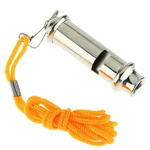 Wholesale Scout Whistle Metal whistle With Lanyard Emergency Survival Whistle