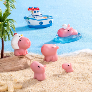 คาปิบาร่าทำจากเรซินสำหรับตกแต่งภูมิทัศน์ขนาดเล็กงานประดิษฐ์3D สร้างสรรค์ปรับแต่งได้ - Product Image 2