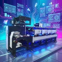 Nouvelle imprimante flexographique en ligne 8 couleurs entièrement automatique Sunrise SR-350-8 pour étiquettes papier, 180 m/min, écran tactile, séchage UV, compatible réseau 1
