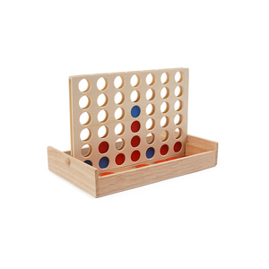 Natrual Câu Đố não 42 chip gỗ cao su kết nối 4 trò chơi nhỏ cho trẻ em bảng ngoài trời trong nhà 4 trong một hàng trò chơi - Product Image 6