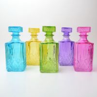 Aeofa décanteur de whisky en verre bon marché, Design gravé, décanteurs carré en verre bouteille de whisky