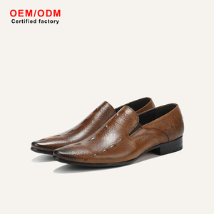 OEM Custom-made Cowhide Animal Print Pointed Toe Men's Slip-on Loafers Waterproof Breathable Anti-Slippery Office & Career <b>Shoes</b> - Product Image 1