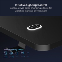 Bureau de jeu GMD12-1D avec éclairage LED Infinity pour ordinateur PC, meilleur bureau de jeu professionnel