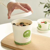 Bol à soupe en papier jetable, boîte à lunch avec couvercle, conteneur d'emballage pour la restauration rapide à emporter, fabricant direct, vente en gros