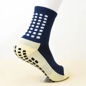 Fabricant de chaussettes à poignée jaune Offre Spéciale chaussettes rembourrées de football à compression chaussettes de football unisexes antidérapantes