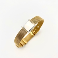 Bracelets de mode en caoutchouc souple pour hommes et femmes, barre en acier inoxydable