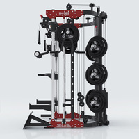 Smith Machine avec logo personnalisé intégré, équipement de musculation en acier métallique, rack à squats réglable, banc d'entraînement, musculation, durable, intérieur