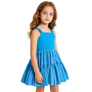 Gonna in Rete Senza Maniche per Ragazze, Comodo Abito Sportivo in Poliestere Tinta Unita per Bambine - Product Image 3