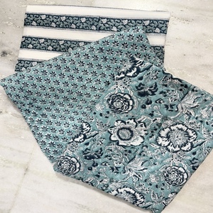 Tela de Algodón Estampada en Bloque de Primera Calidad, Ecológica y Ligera para Confección de Vestidos, Hecha a Mano en India con Diseño Floral - Product Image 5