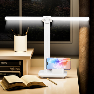 テーブルランプOEMブラック<span class=keywords><strong>LED</strong></span>ナイトライト3明るさ調整可能な研究読書USB学生充電デスクランプギフト - Product Image 2