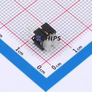 TSL06122-072B830BF-1BC2 Tactile Switch Through hole-6P,6x6mm Switch Single Pole Single Throw Rectangle Button 2.5N 6mm - Product Image 1