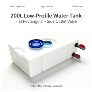 Tanque <span class=keywords><strong>de</strong></span> Almacenamiento <span class=keywords><strong>de</strong></span> <span class=keywords><strong>Agua</strong></span> Horizontal <span class=keywords><strong>de</strong></span> Plástico <span class=keywords><strong>de</strong></span> 200 Litros, Contenedor Rectangular Plano con Válvula para Uso Agrícola, Filtración y Ablandamiento <span class=keywords><strong>de</strong></span> <span class=keywords><strong>Agua</strong></span>, 1 Año <span class=keywords><strong>de</strong></span> Garantía - Product Image 1