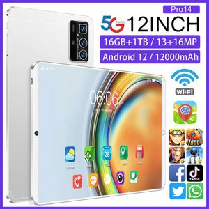 Nuovo Tablet <span class=keywords><strong>PC</strong></span> <span class=keywords><strong>Portatile</strong></span> 2025 Mini Pad con 16GB RAM 1TB ROM Dual SIM e Schermo da 12 Pollici Telefono Cellulare - Product Image 4