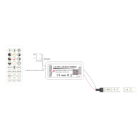 DC5V12V24V téléphone intelligent sans fil Tuya WiFi contrôleur LED prise en charge Alexa musique minuterie contrôleur de scène pour bande lumineuse couleur unique