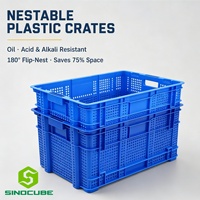 Caisse de manutention en plastique HDPE maillée, empilable, emboîtable et recyclable Sinocube – Conteneur robuste pour légumes