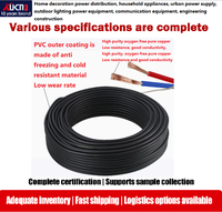 Cable Flexible con Revestimiento de PVC RVV de 2-5 Núcleos, Cobre Libre de Oxígeno, 300/500V, Cable de Alimentación de Bajo Voltaje para Cableado de Edificios, Cable para Paneles Solares